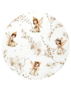 BN-6426972025416,Aparatoare pentru patut, MimiNu, Din bumbac certificat Oeko Tex Standard 100, 180x30 cm, Cu panglici, Fairy 2