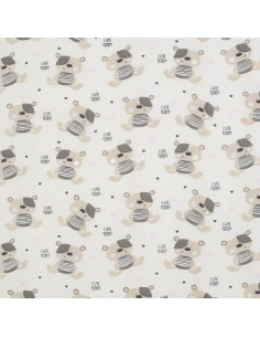 BN-53004,Saltea patut bebe, New Baby, Teddy Bear, Din spuma, Cu husa detasabila, 120x60x5 cm, 0 luni+, Multicolor 2