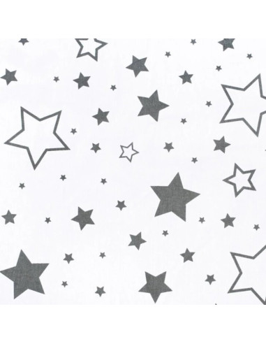 BN-35210,Perna alaptare, New Baby, Stelute, Cu husa detasabila, Din bumbac, 125x16 cm, Gri