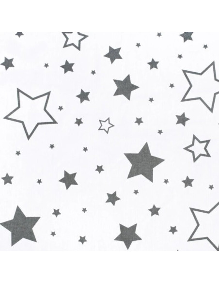 BN-35210,Perna alaptare, New Baby, Stelute, Cu husa detasabila, Din bumbac, 125x16 cm, Gri