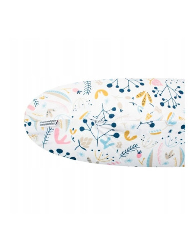 BN-46828,Perna alaptare, New Baby, Cranberries, Cu husa detasabila, Din bumbac, 125x16 cm, Multicolor