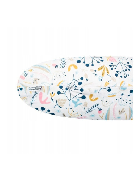 BN-46828,Perna alaptare, New Baby, Cranberries, Cu husa detasabila, Din bumbac, 125x16 cm, Multicolor