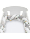 BN-50151,Protectie laterala, New Baby, Animale, Pentru patut, Tip Bumper impletit, Din muselina, Din materiale certificate Oeko 