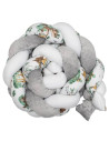 BN-50151,Protectie laterala, New Baby, Animale, Pentru patut, Tip Bumper impletit, Din muselina, Din materiale certificate Oeko 