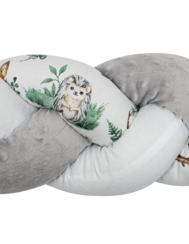 BN-50151,Protectie laterala, New Baby, Animale, Pentru patut, Tip Bumper impletit, Din muselina, Din materiale certificate Oeko 
