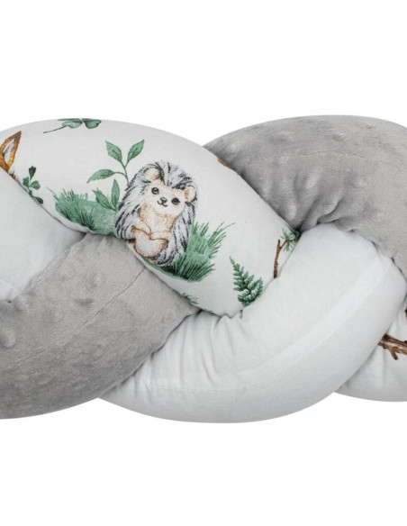 BN-50151,Protectie laterala, New Baby, Animale, Pentru patut, Tip Bumper impletit, Din muselina, Din materiale certificate Oeko 