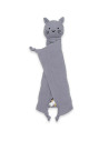 BN-53504,Jucarie textila, New Baby, Baby Cat, Pentru bebelusi, Moale, Din muselina, 100% bumbac,30x30 cm, Grey