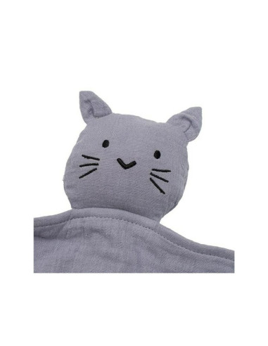 BN-53504,Jucarie textila, New Baby, Baby Cat, Pentru bebelusi, Moale, Din muselina, 100% bumbac,30x30 cm, Grey
