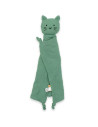 BN-53496,Jucarie textila, New Baby, Baby Cat, Pentru bebelusi, Moale, Din muselina, 100% bumbac,30x30 cm, Green