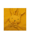 BN-53515,Jucarie textila, New Baby, Baby Rabbit, Pentru bebelusi, Moale, Din muselina, 100% bumbac,30x30 cm, Mustard