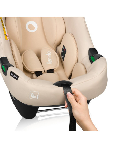 BN-LO-ASTRID_I-SIZE_BEIGE+BASE_BLACK,Scoica auto, Lionelo, i-Size Astrid, Include baza Isofix, 0-13 Kg, 40-87 cm, Cu maner si ca