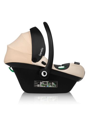 BN-LO-ASTRID_I-SIZE_BEIGE+BASE_BLACK,Scoica auto, Lionelo, i-Size Astrid, Include baza Isofix, 0-13 Kg, 40-87 cm, Cu maner si ca