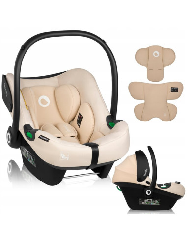 BN-LO-ASTRID_I-SIZE_BEIGE+BASE_BLACK,Scoica auto, Lionelo, i-Size Astrid, Include baza Isofix, 0-13 Kg, 40-87 cm, Cu maner si ca