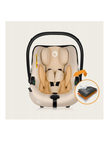 BN-LO-ASTRID_I-SIZE_BEIGE+BASE_BLACK,Scoica auto, Lionelo, i-Size Astrid, Include baza Isofix, 0-13 Kg, 40-87 cm, Cu maner si ca
