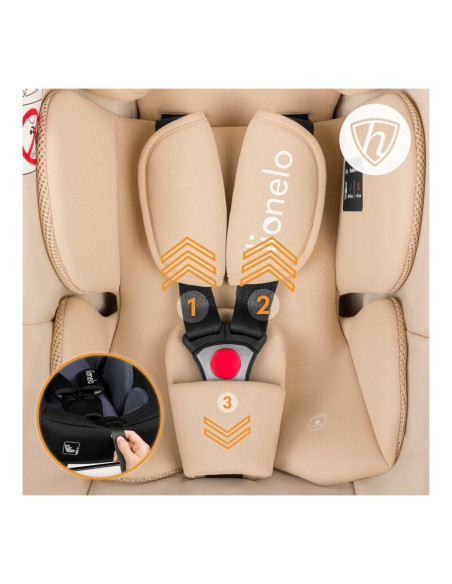 BN-LO-ASTRID_I-SIZE_BEIGE+BASE_BLACK,Scoica auto, Lionelo, i-Size Astrid, Include baza Isofix, 0-13 Kg, 40-87 cm, Cu maner si ca