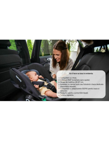 BN-LO-ASTRID_I-SIZE_BEIGE+BASE_BLACK,Scoica auto, Lionelo, i-Size Astrid, Include baza Isofix, 0-13 Kg, 40-87 cm, Cu maner si ca