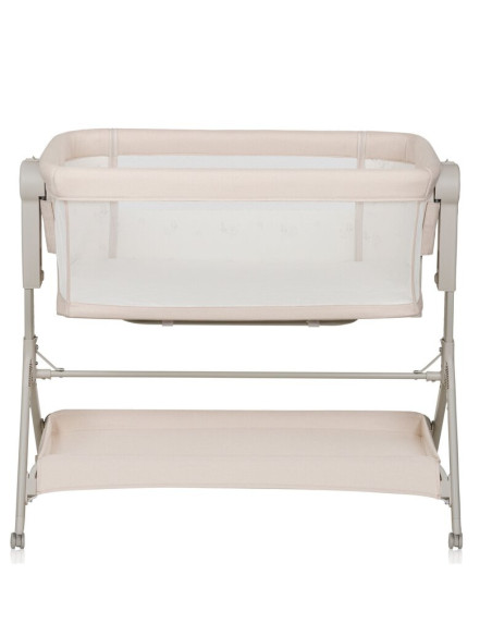 BN-LO-LEONIE_PLUS_BEIGE_SAND,Patut co-sleeper, Lionelo, Leonie Plus, Pliabil, Cu sistem de leganare, Cu setare unghiulara, Regla