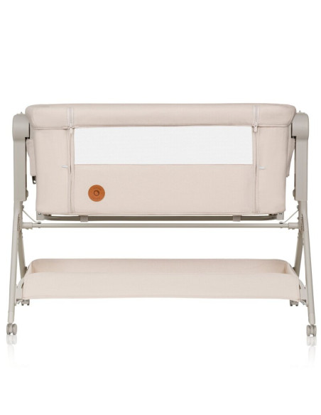 BN-LO-LEONIE_PLUS_BEIGE_SAND,Patut co-sleeper, Lionelo, Leonie Plus, Pliabil, Cu sistem de leganare, Cu setare unghiulara, Regla