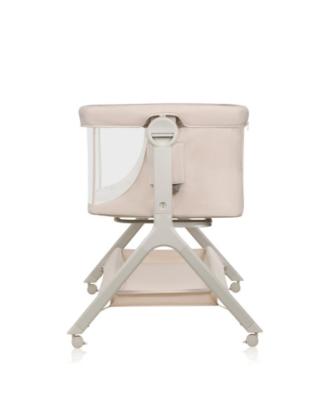 BN-LO-LEONIE_PLUS_BEIGE_SAND,Patut co-sleeper, Lionelo, Leonie Plus, Pliabil, Cu sistem de leganare, Cu setare unghiulara, Regla
