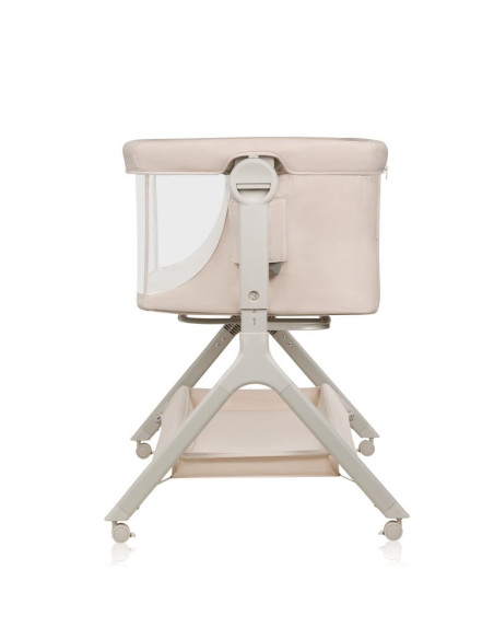 BN-LO-LEONIE_PLUS_BEIGE_SAND,Patut co-sleeper, Lionelo, Leonie Plus, Pliabil, Cu sistem de leganare, Cu setare unghiulara, Regla