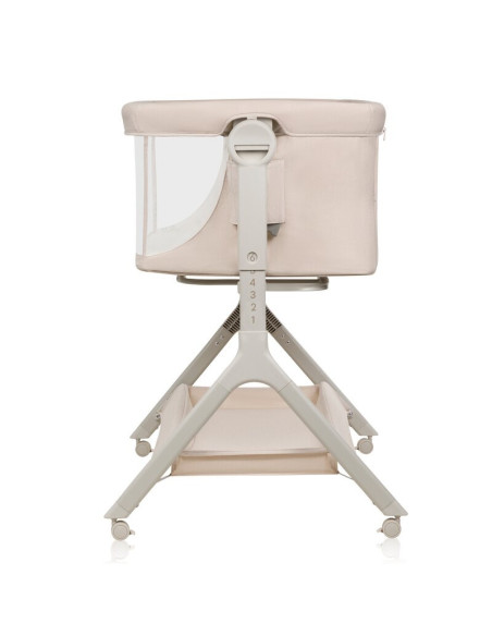 BN-LO-LEONIE_PLUS_BEIGE_SAND,Patut co-sleeper, Lionelo, Leonie Plus, Pliabil, Cu sistem de leganare, Cu setare unghiulara, Regla