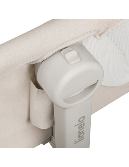 BN-LO-LEONIE_PLUS_BEIGE_SAND,Patut co-sleeper, Lionelo, Leonie Plus, Pliabil, Cu sistem de leganare, Cu setare unghiulara, Regla