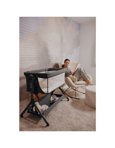 BN-LO-LEONIE_PLUS_BEIGE_SAND,Patut co-sleeper, Lionelo, Leonie Plus, Pliabil, Cu sistem de leganare, Cu setare unghiulara, Regla