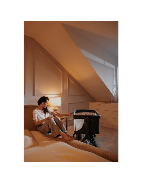 BN-LO-LEONIE_PLUS_BEIGE_SAND,Patut co-sleeper, Lionelo, Leonie Plus, Pliabil, Cu sistem de leganare, Cu setare unghiulara, Regla