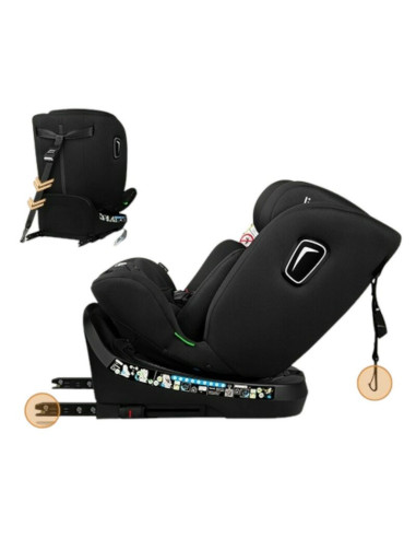 BN-LO-BRAVE_I-SIZE_BLACK_CARBON,Scaun auto, Lionelo, Brave i-Size, 4 in 1, Rotire 360 grade, Protectie laterala, Cu spatar incli