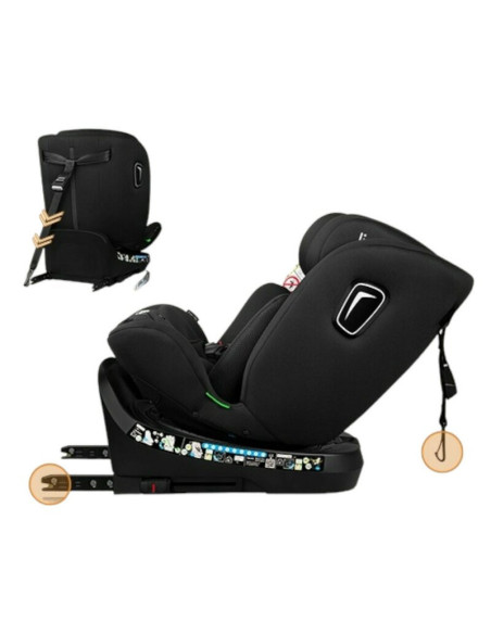 BN-LO-BRAVE_I-SIZE_BLACK_CARBON,Scaun auto, Lionelo, Brave i-Size, 4 in 1, Rotire 360 grade, Protectie laterala, Cu spatar incli
