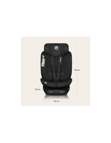 BN-LO-BRAVE_I-SIZE_BLACK_CARBON,Scaun auto, Lionelo, Brave i-Size, 4 in 1, Rotire 360 grade, Protectie laterala, Cu spatar incli