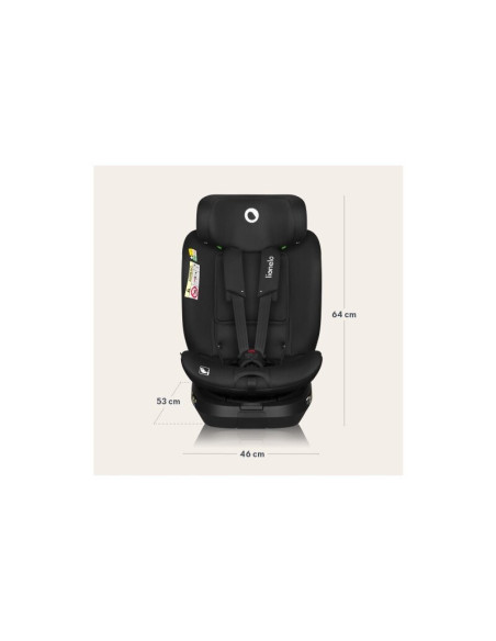 BN-LO-BRAVE_I-SIZE_BLACK_CARBON,Scaun auto, Lionelo, Brave i-Size, 4 in 1, Rotire 360 grade, Protectie laterala, Cu spatar incli