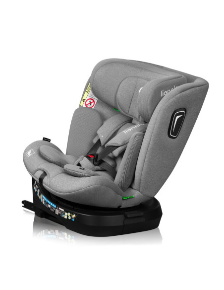 BN-LO-BRAVE_I-SIZE_GREY_STONE,Scaun auto, Lionelo, Brave i-Size, 4 in 1, Rotire 360 grade, Protectie laterala, Cu spatar inclina
