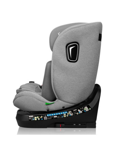 BN-LO-BRAVE_I-SIZE_GREY_STONE,Scaun auto, Lionelo, Brave i-Size, 4 in 1, Rotire 360 grade, Protectie laterala, Cu spatar inclina