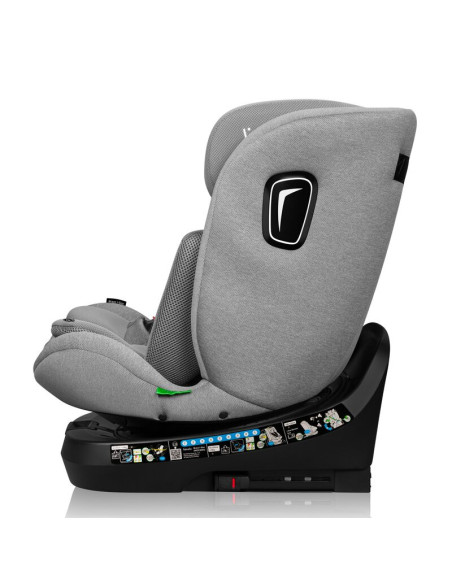 BN-LO-BRAVE_I-SIZE_GREY_STONE,Scaun auto, Lionelo, Brave i-Size, 4 in 1, Rotire 360 grade, Protectie laterala, Cu spatar inclina