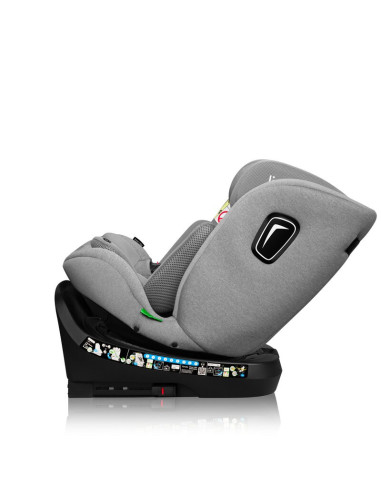 BN-LO-BRAVE_I-SIZE_GREY_STONE,Scaun auto, Lionelo, Brave i-Size, 4 in 1, Rotire 360 grade, Protectie laterala, Cu spatar inclina