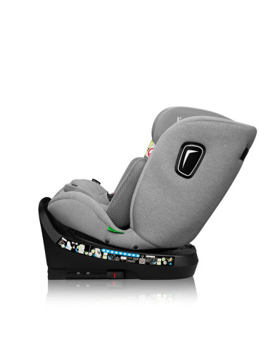 BN-LO-BRAVE_I-SIZE_GREY_STONE,Scaun auto, Lionelo, Brave i-Size, 4 in 1, Rotire 360 grade, Protectie laterala, Cu spatar inclina