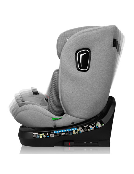 BN-LO-BRAVE_I-SIZE_GREY_STONE,Scaun auto, Lionelo, Brave i-Size, 4 in 1, Rotire 360 grade, Protectie laterala, Cu spatar inclina