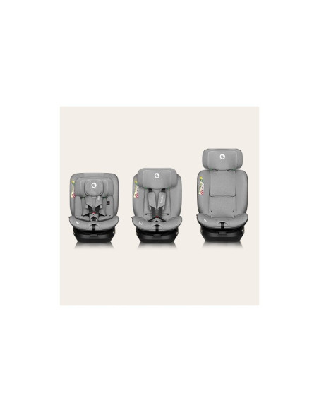 BN-LO-BRAVE_I-SIZE_GREY_STONE,Scaun auto, Lionelo, Brave i-Size, 4 in 1, Rotire 360 grade, Protectie laterala, Cu spatar inclina