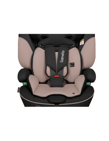 BN-LO-LEVI_I-SIZE_BEIGE_LATTE,Scaun auto, Lionelo, Levi i-Size, Universal, Instalare FWF, Cu tetiera reglabila in 10 pozitii, Cu