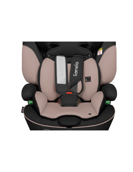 BN-LO-LEVI_I-SIZE_BEIGE_LATTE,Scaun auto, Lionelo, Levi i-Size, Universal, Instalare FWF, Cu tetiera reglabila in 10 pozitii, Cu
