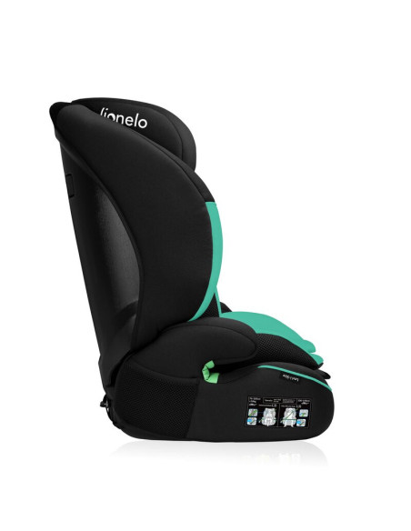 BN-LO-LEVI_I-SIZE_GREEN_EMERALD,Scaun auto, Lionelo, Levi i-Size, Universal, Instalare FWF, Cu tetiera reglabila in 10 pozitii, 
