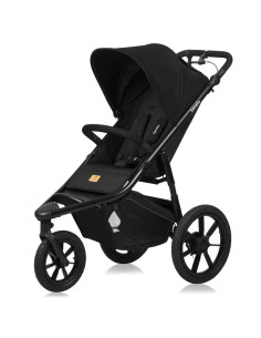 BN-LO-AZURA_BLACK_ONYX,Carucior sport, Lionelo, Azura, Cu 3 roti, Cu baldachin XXL impermeabil, Pliere compacta, Pana la 22 kg,  2