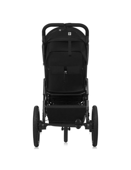 BN-LO-AZURA_BLACK_ONYX,Carucior sport, Lionelo, Azura, Cu 3 roti, Cu baldachin XXL impermeabil, Pliere compacta, Pana la 22 kg, 