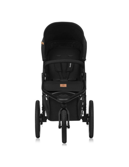 BN-LO-AZURA_BLACK_ONYX,Carucior sport, Lionelo, Azura, Cu 3 roti, Cu baldachin XXL impermeabil, Pliere compacta, Pana la 22 kg, 