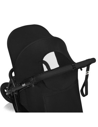 BN-LO-AZURA_BLACK_ONYX,Carucior sport, Lionelo, Azura, Cu 3 roti, Cu baldachin XXL impermeabil, Pliere compacta, Pana la 22 kg, 