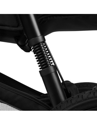 BN-LO-AZURA_BLACK_ONYX,Carucior sport, Lionelo, Azura, Cu 3 roti, Cu baldachin XXL impermeabil, Pliere compacta, Pana la 22 kg, 