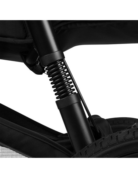 BN-LO-AZURA_BLACK_ONYX,Carucior sport, Lionelo, Azura, Cu 3 roti, Cu baldachin XXL impermeabil, Pliere compacta, Pana la 22 kg, 