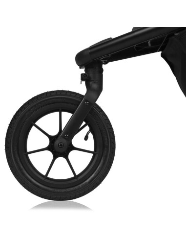 BN-LO-AZURA_BLACK_ONYX,Carucior sport, Lionelo, Azura, Cu 3 roti, Cu baldachin XXL impermeabil, Pliere compacta, Pana la 22 kg, 