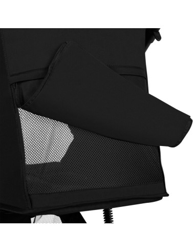 BN-LO-AZURA_BLACK_ONYX,Carucior sport, Lionelo, Azura, Cu 3 roti, Cu baldachin XXL impermeabil, Pliere compacta, Pana la 22 kg, 